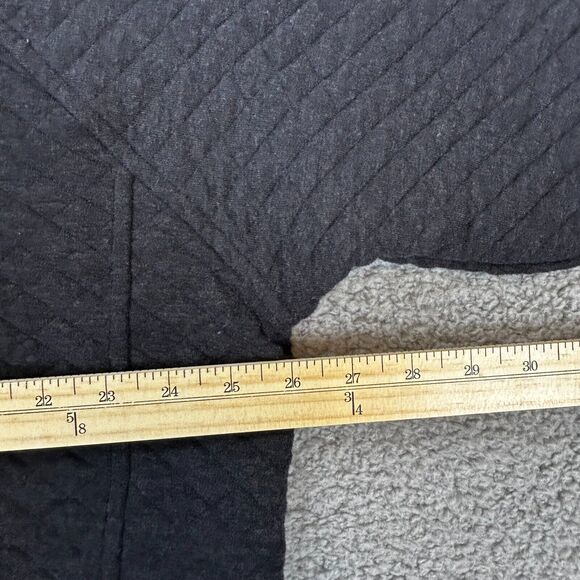 Eddie Bauer Sweater Men's 2XL Dark Gray Quilted 1/4 Snap Pullover Outdoor Hiking - Picture 5 of 10